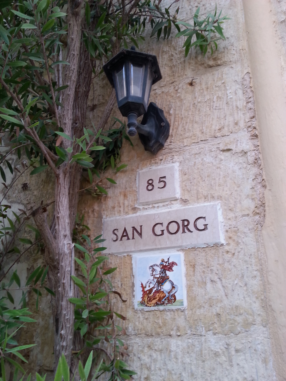 26 Malta tabliczka cermiczna domy nazwane imiona świętych